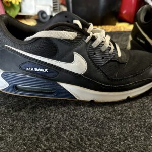nike air max 90 black white blue men's low top sneakers gym casual