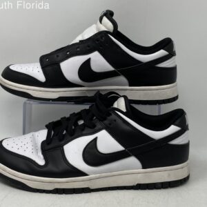 nike mens dunk low dd1391 100 panda black and white low top sneakers shoes sz 10