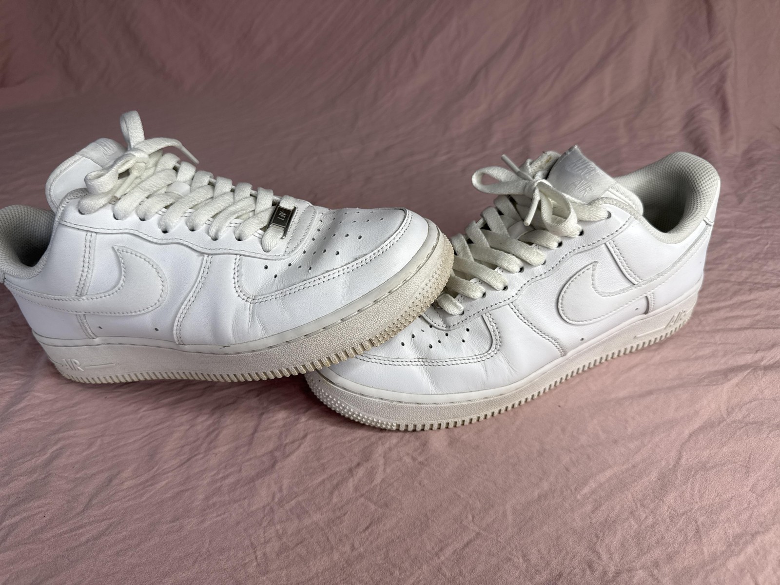 nike air force 1 07 shoes mens size 7.5 white leather cw2288 111 sneakers nike air force 1 07 shoes mens size 7.5 white leather cw2288 111 sneakers