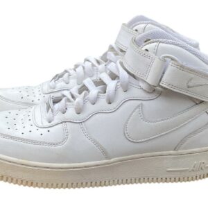 men nike air force 1 mid '07 leather triple white (cw2289 111) men's 8