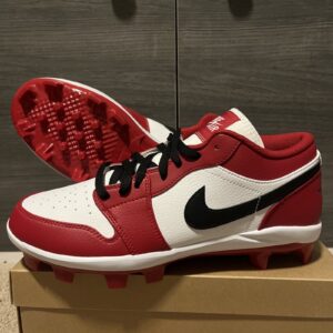 air jordan 1 retro mcs low chicago red white black baseball cleats size 11 bred