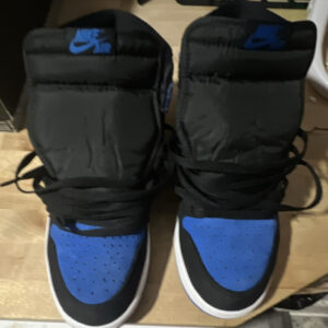nike air jordan 1 reimagined men’s high top athletic sneakers lace up black/blue