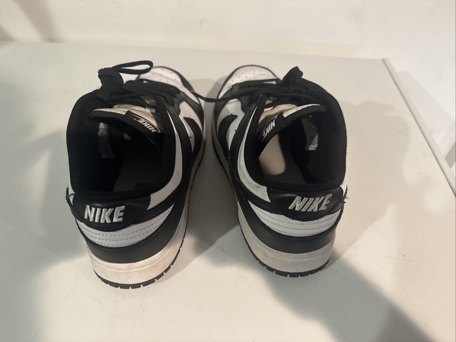 nike dunk low retro used white black size 9.5 nike dunk low retro used white black size 9.5