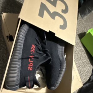 adidas yeezy boost 350 v2 bred cp9652 black red 2017 men's low top sneaker