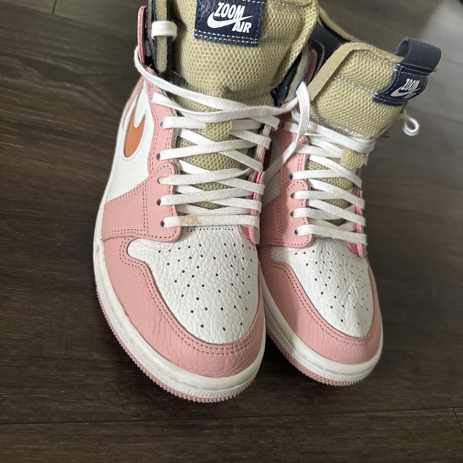jordan air jordan 1 zoom air high top leather lace up colorblock sneakers jordan air jordan 1 zoom air high top leather lace up colorblock sneakers