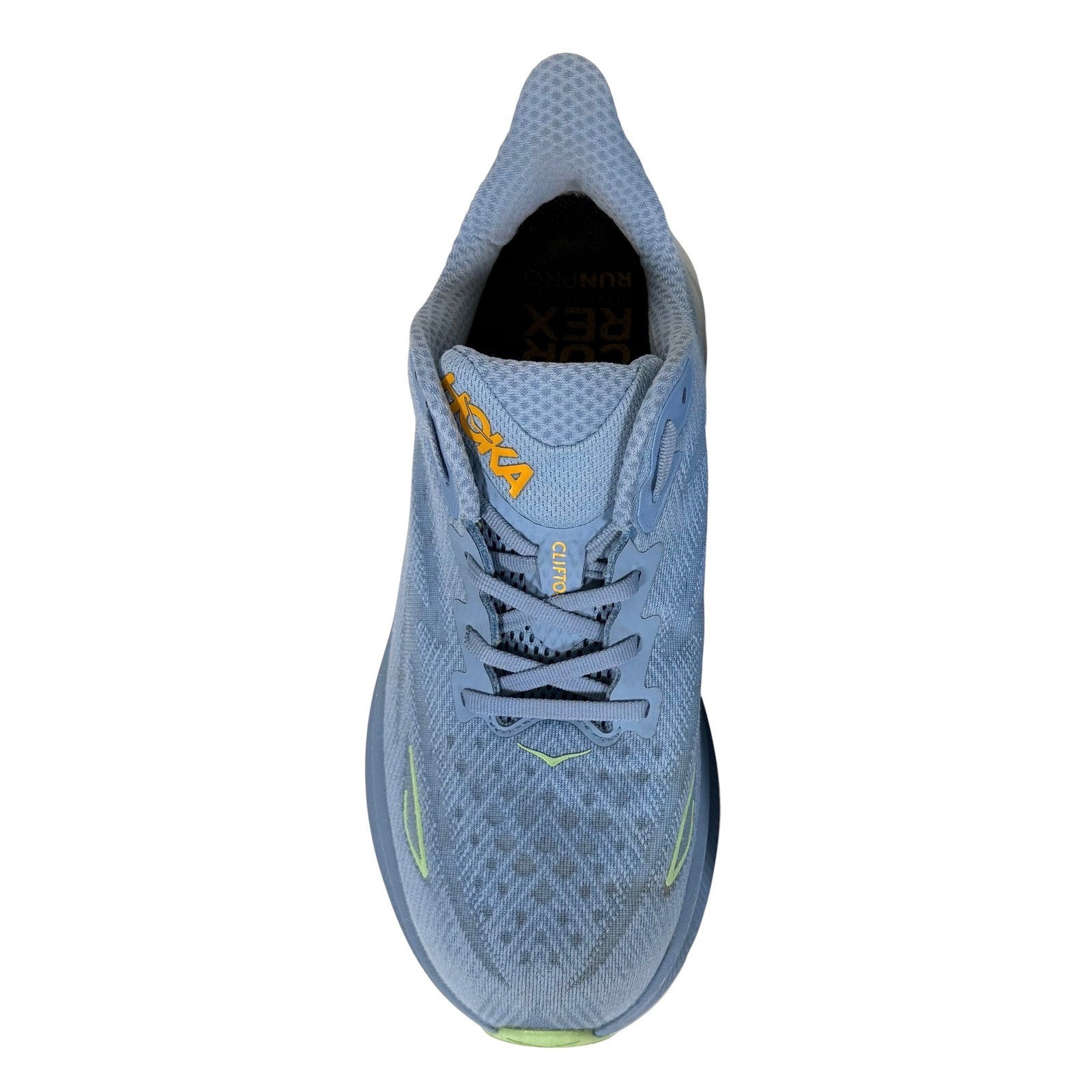 hoka clifton 9 wide mens 9.5 2e blue orange running shoes 1132210 dll sneaker hoka clifton 9 wide mens 9.5 2e blue orange running shoes 1132210 dll sneaker