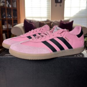 adidas samba messi light shoes mens size 9 pink black gum lifestyle sneakers new