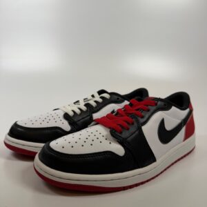 nike air jordan 1 low og black toe 2023 white black red cz0790 106 mens sz 8.5