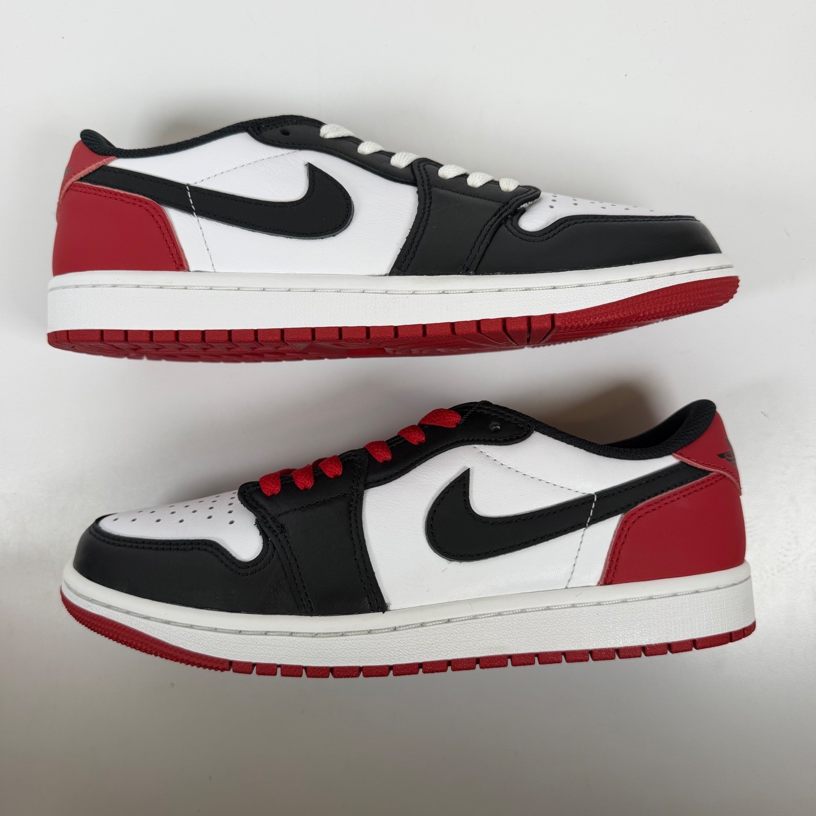 nike air jordan 1 low og black toe 2023 white black red cz0790 106 mens sz 8.5 nike air jordan 1 low og black toe 2023 white black red cz0790 106 mens sz 8.5