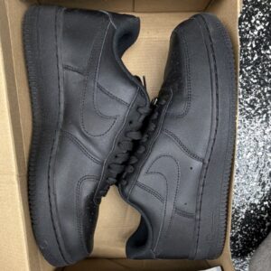 nike air force 1 '07 triple black cw2288 001 men's low top athletic sneakers