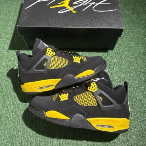 jordan air jordan 4 retro thunder black/tour yellow dh6927 017
