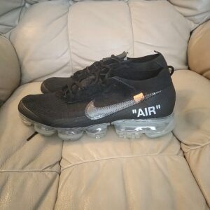 nike air off white vapormax flyknit black aa3831 002 size 11 2025