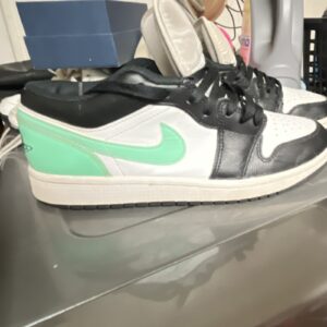 jordan air jordan 1 low green glow white green black men's 553558 131 2024
