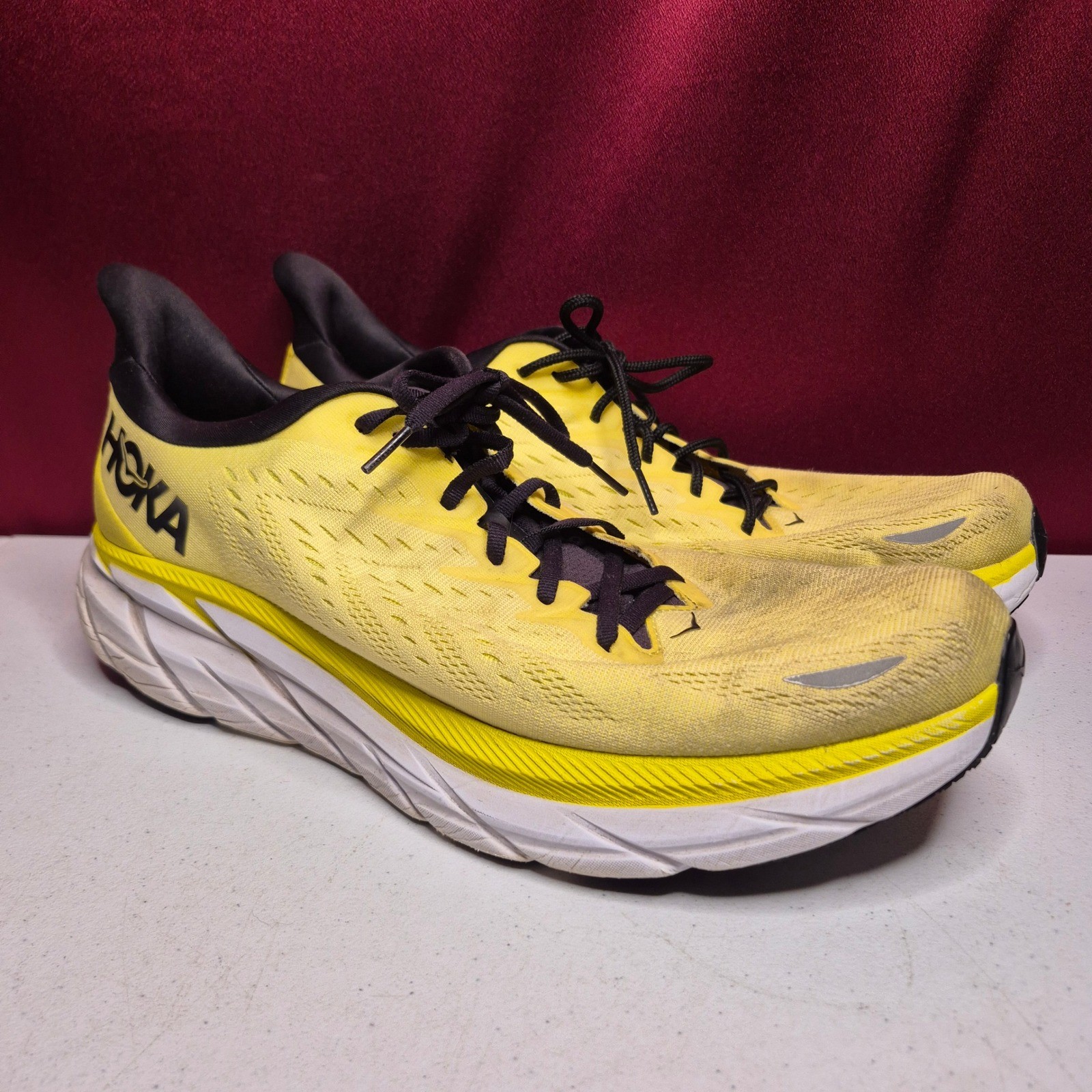 hoka clifton 8 running shoes mens 14 yellow evening primrose citrus 1119393 epch hoka clifton 8 running shoes mens 14 yellow evening primrose citrus 1119393 epch