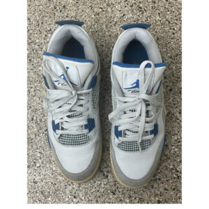 jordan air jordan 4 retro 308497 105 military blue low top white grey sneakers