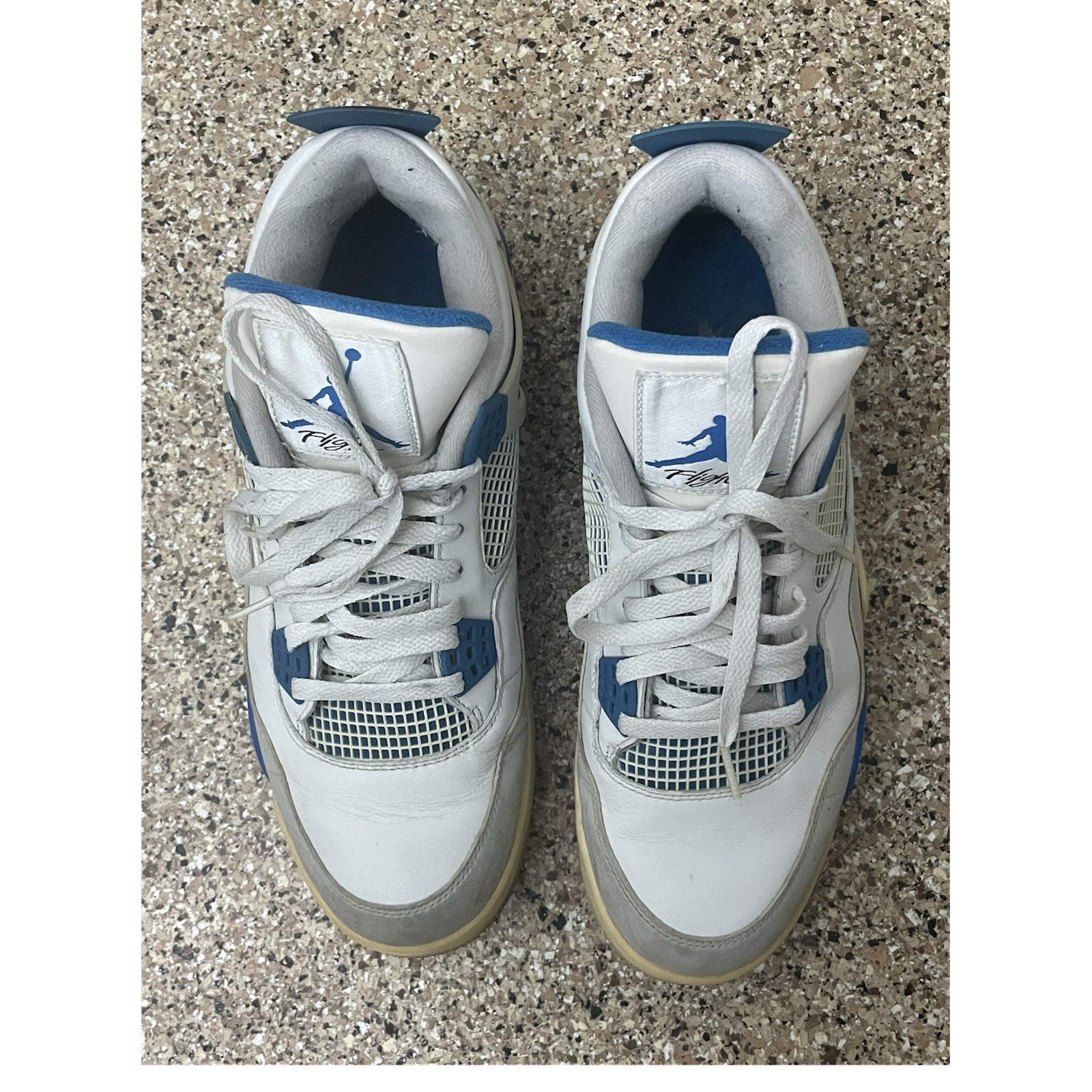 jordan air jordan 4 retro 308497 105 military blue low top white grey sneakers jordan air jordan 4 retro 308497 105 military blue low top white grey sneakers