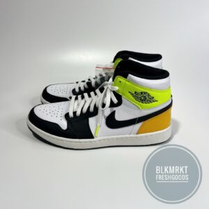 nike air jordan 1 high golf shoe white black volt gold dq0660 105 size 10