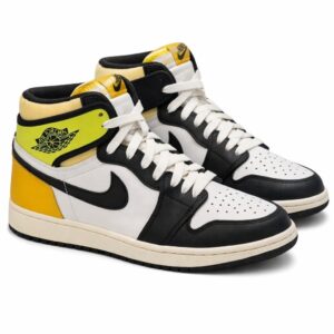 nike air jordan 1 retro high og volt gold 555088 118 mens sneakers white black
