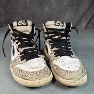 nike air jordan 1 retro high og white cement elephant print dz5485 052 mens 9