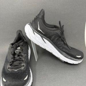hoka one one clifton 8 black white athletic running shoes 1119393 mens 11 d