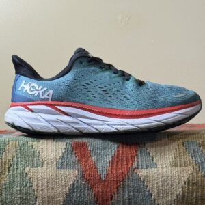hoka clifton 8 'real teal aquarelle' men’s size 10 d 1119393rtar running shoes