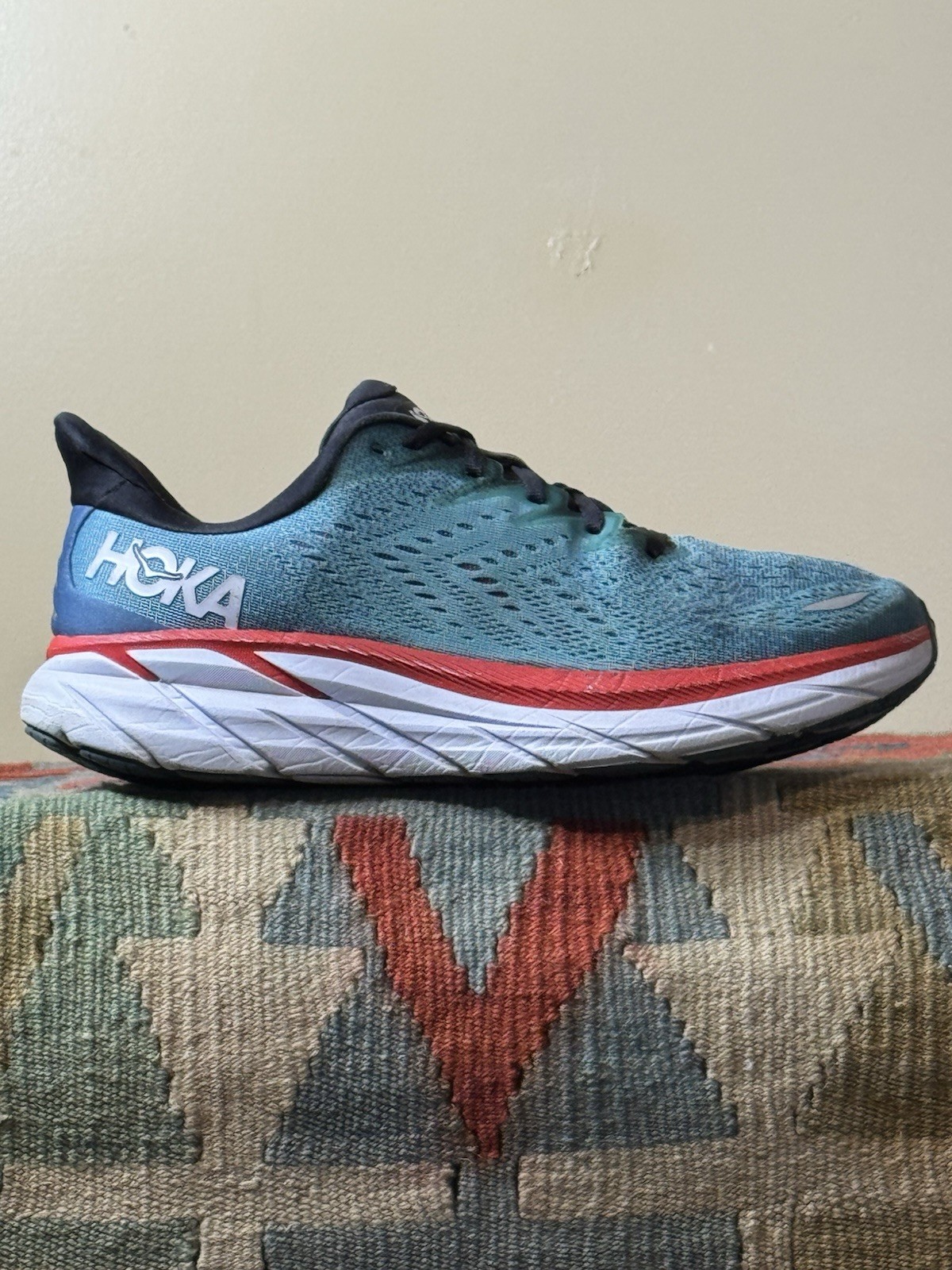 hoka clifton 8 'real teal aquarelle' men’s size 10 d 1119393rtar running shoes hoka clifton 8 'real teal aquarelle' men’s size 10 d 1119393rtar running shoes