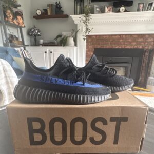 adidas yeezy boost 350 v2 dazzling blue core black low top sneakers