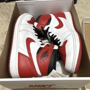 nike air jordan 1 retro high og heritage 555088 161 red white black high top