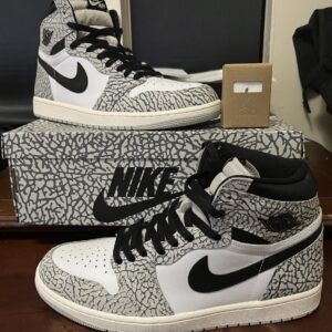 size 12.5 air jordan 1 retro og high white cement