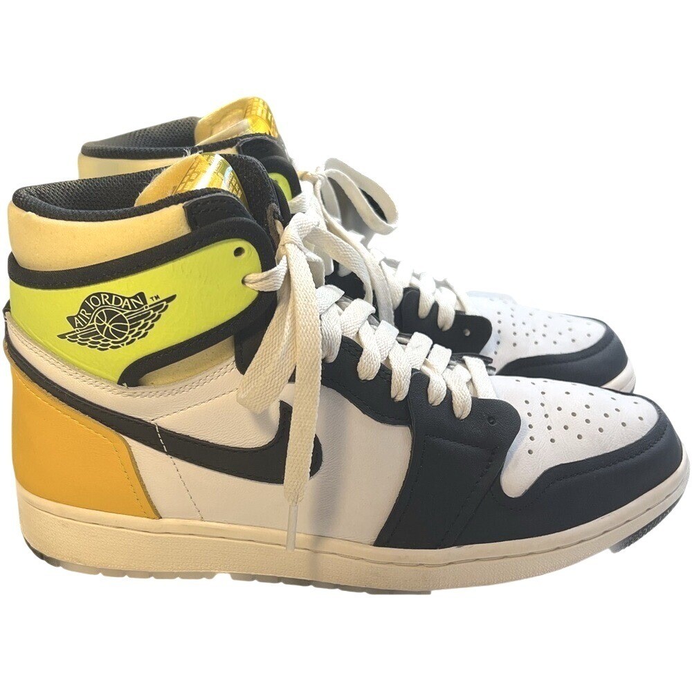 nike air jordan 1 retro high og volt gold 555088 118 mens sneakers white black nike air jordan 1 retro high og volt gold 555088 118 mens sneakers white black