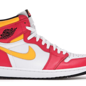 size 9.5 jordan 1 retro high og light fusion red new