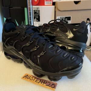 $220 new mens nike air vapormax plus triple black sz 11.5 924453 004 max 270 95