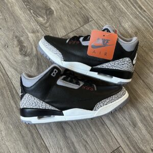 jordan 3 black cement reimagined size 10