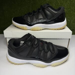 air jordan 11 low 72 10 retro size 10.5 mens black sneakers 2022 av2187 001