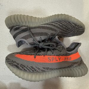 adidas yeezy boost 350 v2 beluga gray orange low top sneakers bb1826 men's 10.5