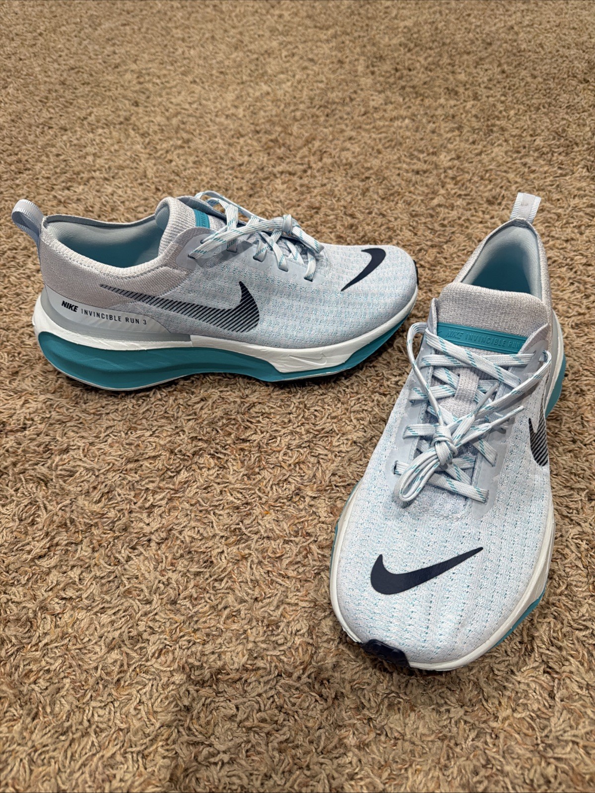 new! nike zoomx invincible run flyknit 3 dusty cactus blue dr2615 407 mens sz 10 new! nike zoomx invincible run flyknit 3 dusty cactus blue dr2615 407 mens sz 10