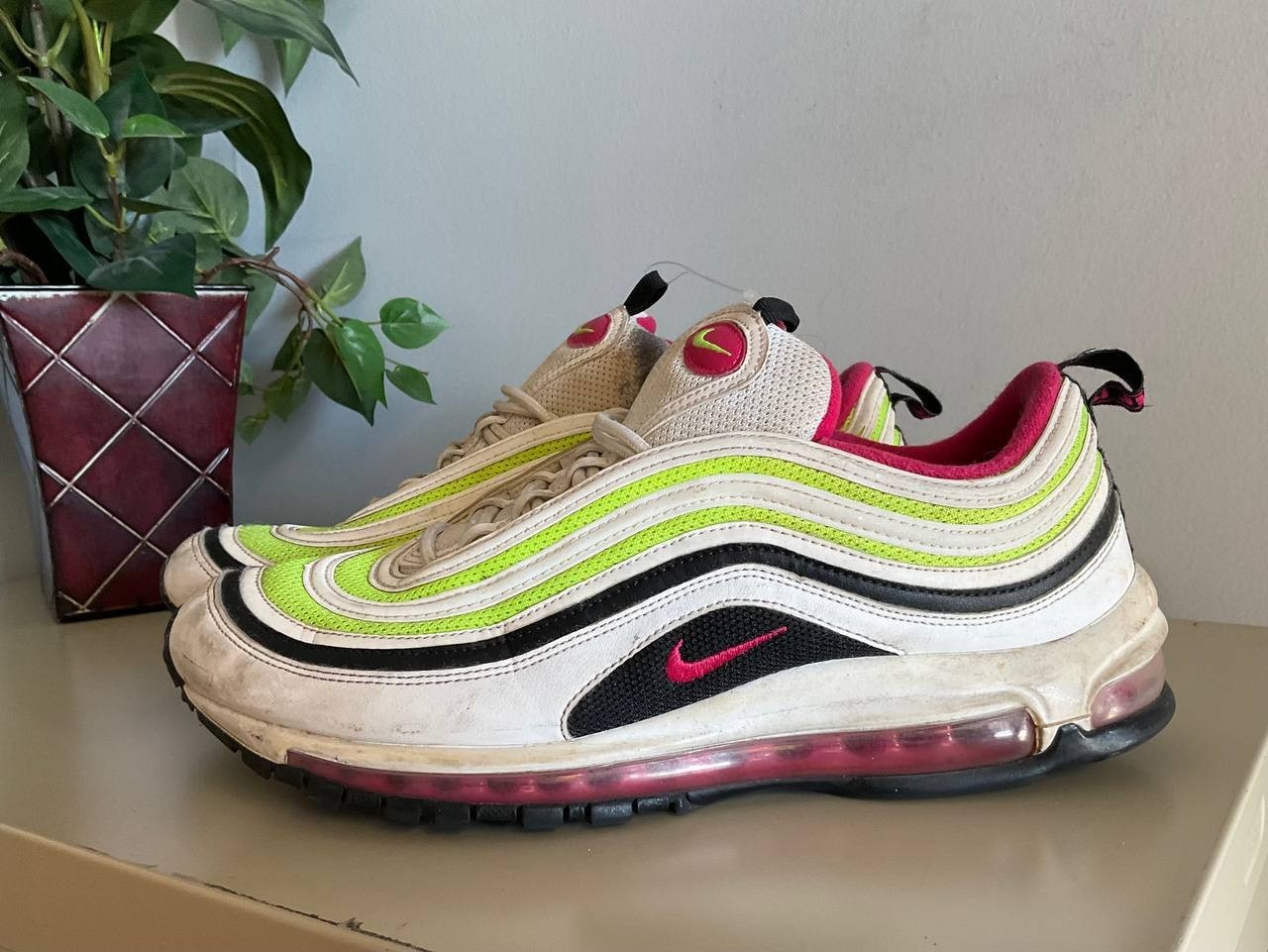 nike air max 97 athletic shoes volt neon glow rush pink c19871 100 mens 10.5 nike air max 97 athletic shoes volt neon glow rush pink c19871 100 mens 10.5