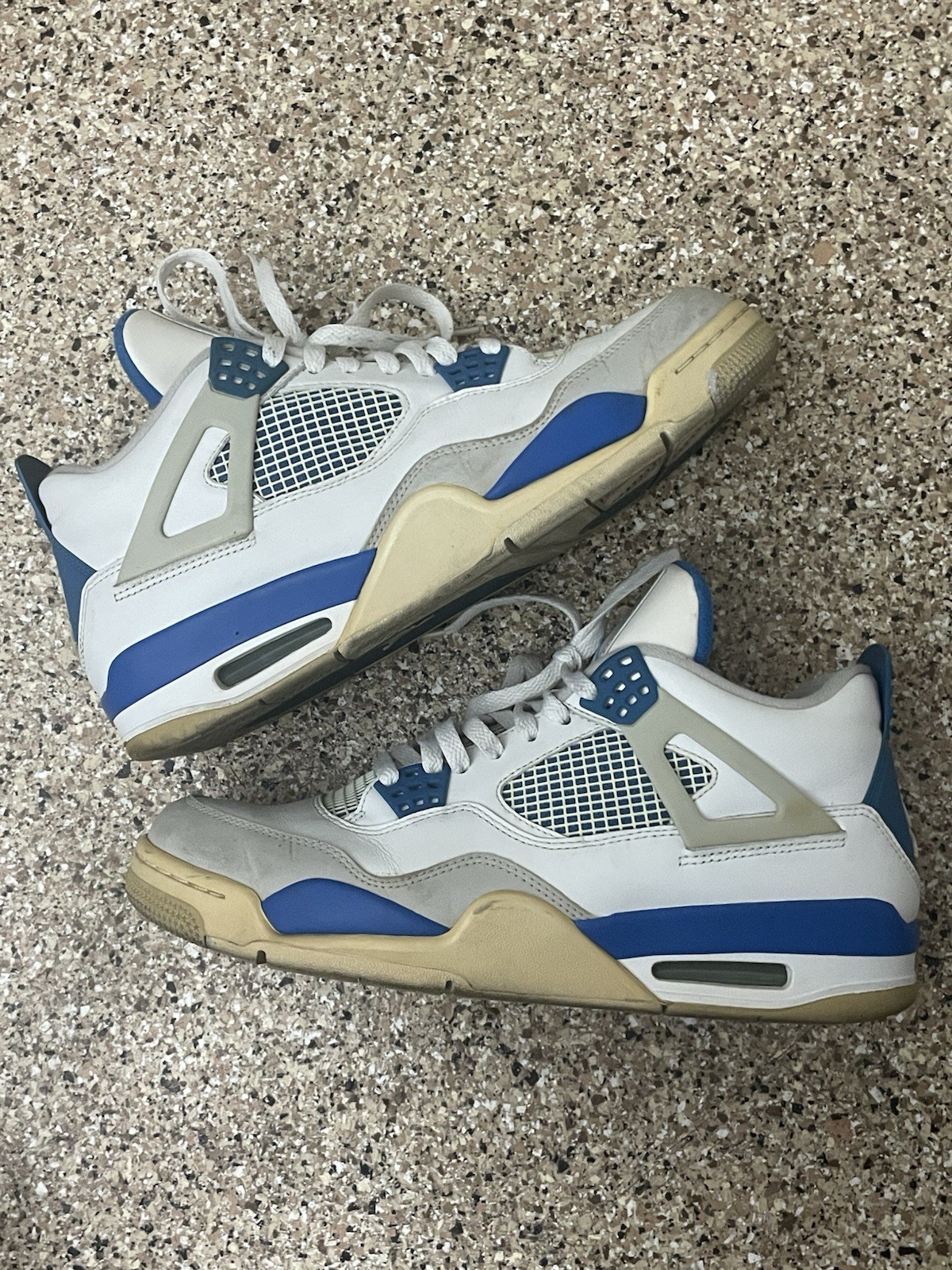 jordan air jordan 4 retro 308497 105 military blue low top white grey sneakers jordan air jordan 4 retro 308497 105 military blue low top white grey sneakers