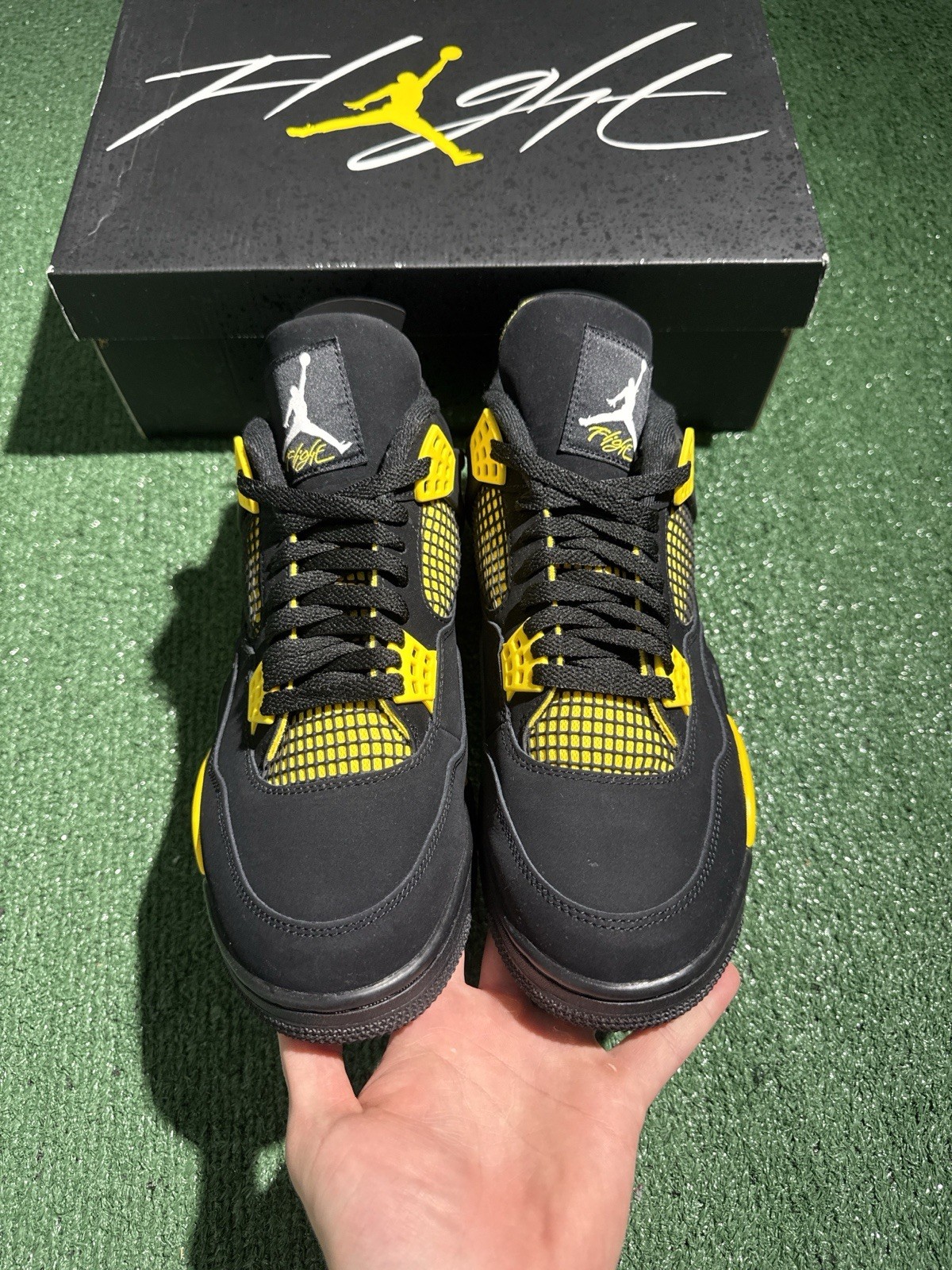 jordan air jordan 4 retro thunder black/tour yellow dh6927 017 jordan air jordan 4 retro thunder black/tour yellow dh6927 017