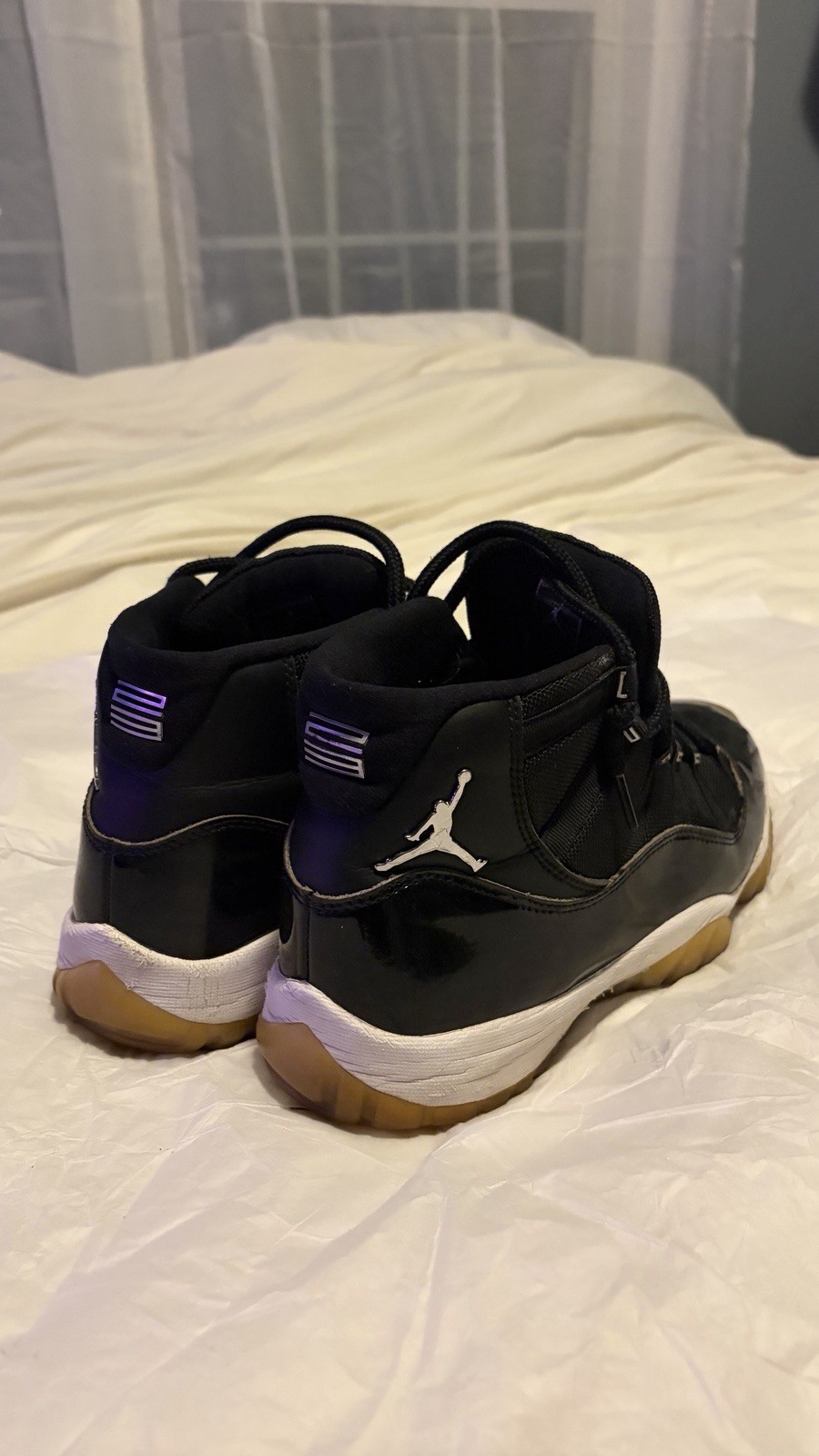 jordan air jordan 11 black purple white men's mid top sneakers jordan air jordan 11 black purple white men's mid top sneakers