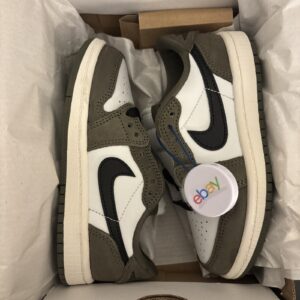 nike air jordan 1 retro low og medium olive 10.5c new ebay authenticated + gift!