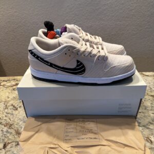 nike sb dunk low albino & preto jiu jitsu fd2627 200 fossil men’s size 10.5