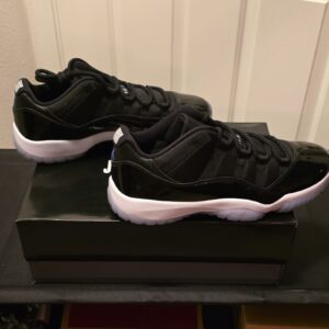 jordan air jordan 11 retro low space jam men's sneakers black/white fv5104 004