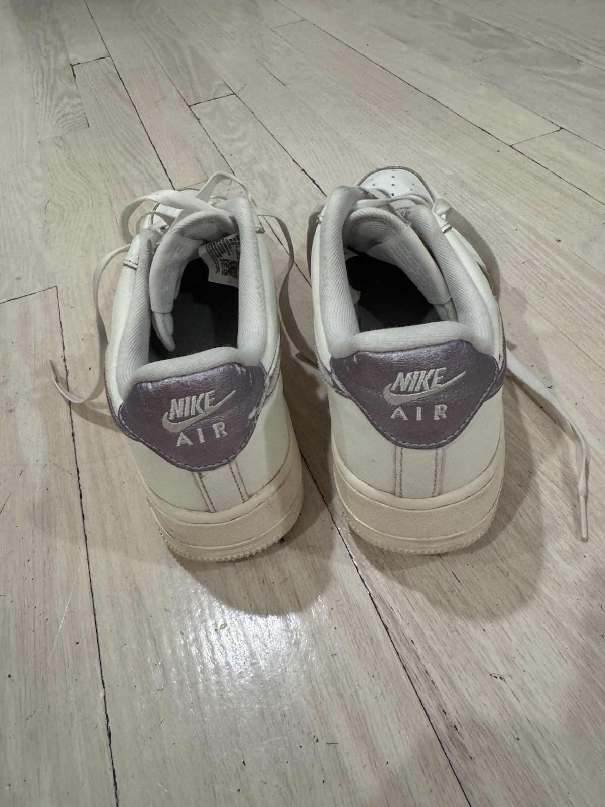nike white purple air force 1 lace up leather women’s sneakers nike white purple air force 1 lace up leather women’s sneakers