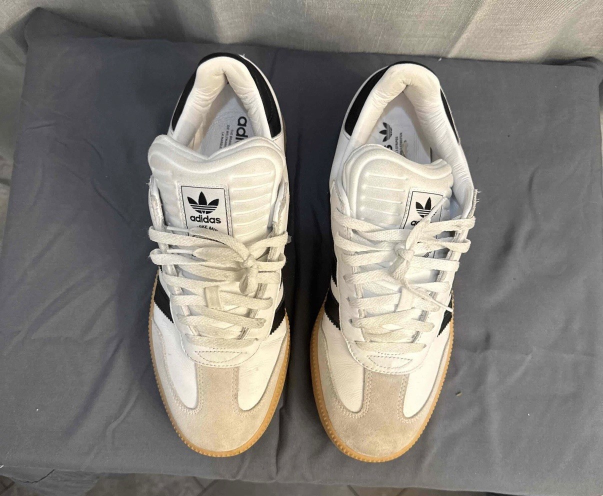 adidas samba og white black gum low top lace up men's athletic sneakers adidas samba og white black gum low top lace up men's athletic sneakers