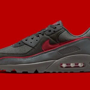 nike air max 90 prm iron grey university red running shoes hv4517 001 men sizes