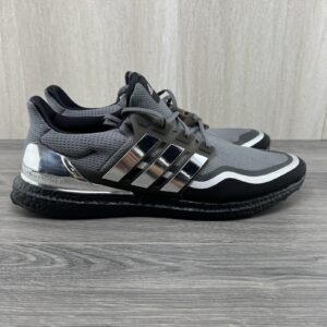 adidas ultraboost metallic size 18 mens grey silver black sneakers eg8103