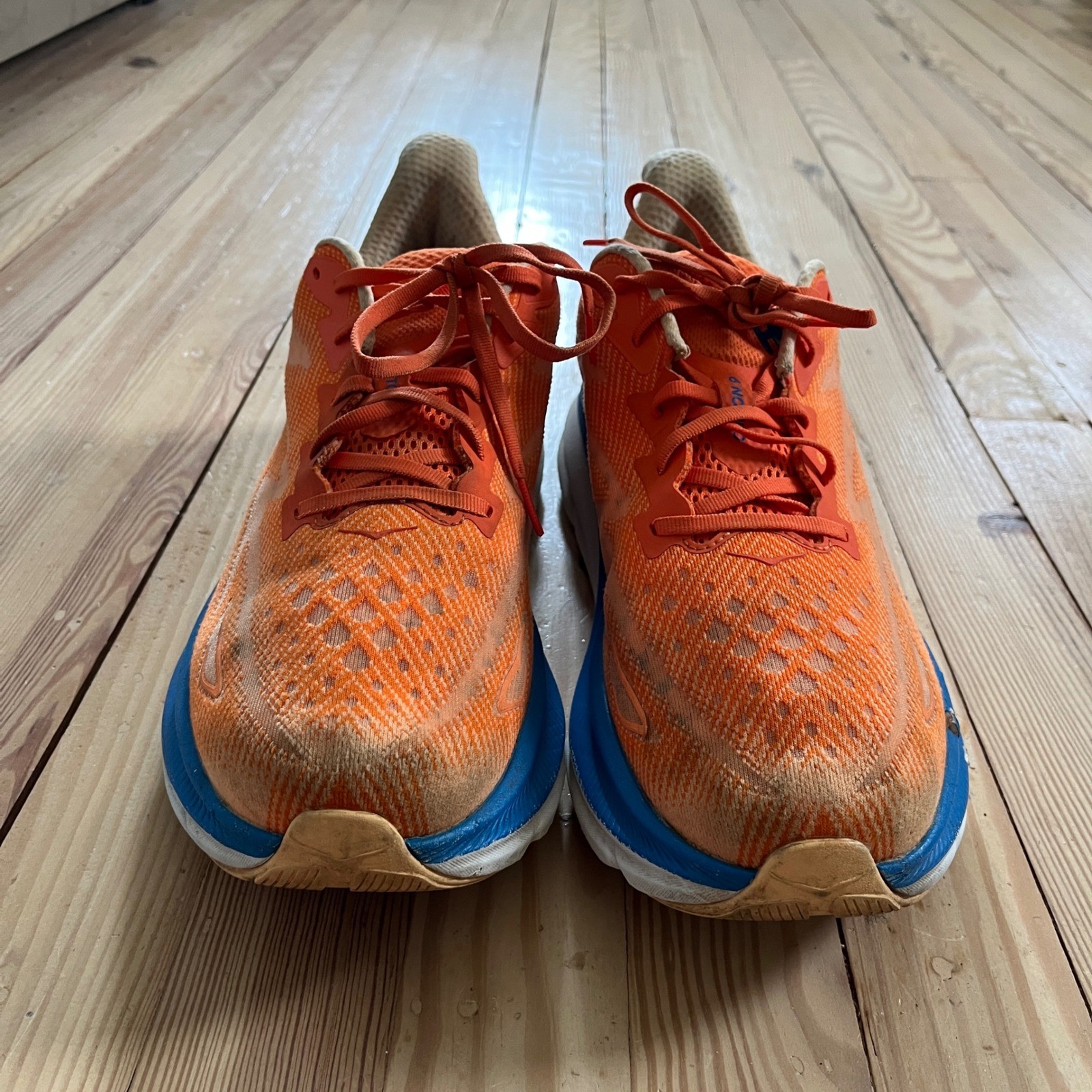 hoka clifton 9 men running shoes orange blue athletic sneaker 1127895 voim sz 13 hoka clifton 9 men running shoes orange blue athletic sneaker 1127895 voim sz 13