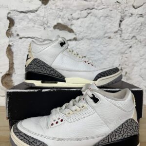 air jordan 3 white cement reimagined men's size 8 pre owned sneakers dn3707 100