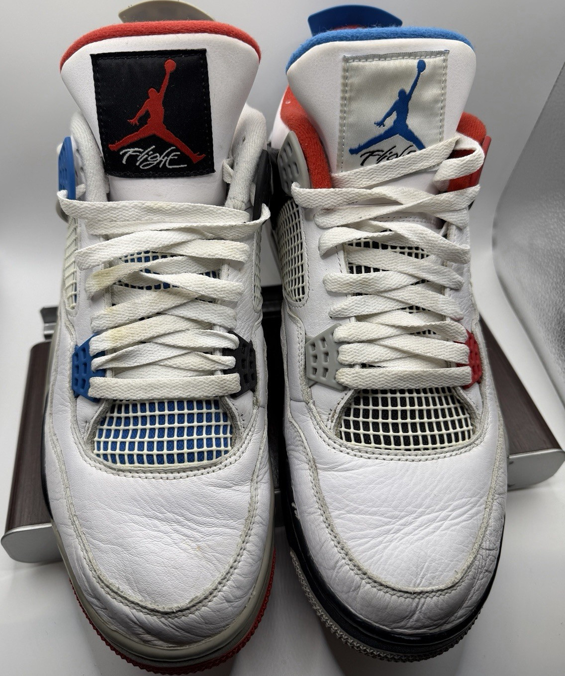 jordan air jordan 4 retro se what the 2019 white red blue leather men's sneakers jordan air jordan 4 retro se what the 2019 white red blue leather men's sneakers